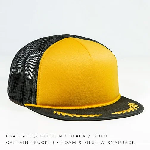 c54-CAPT // Captain Trucker - Foam & Mesh // Custom Snapback